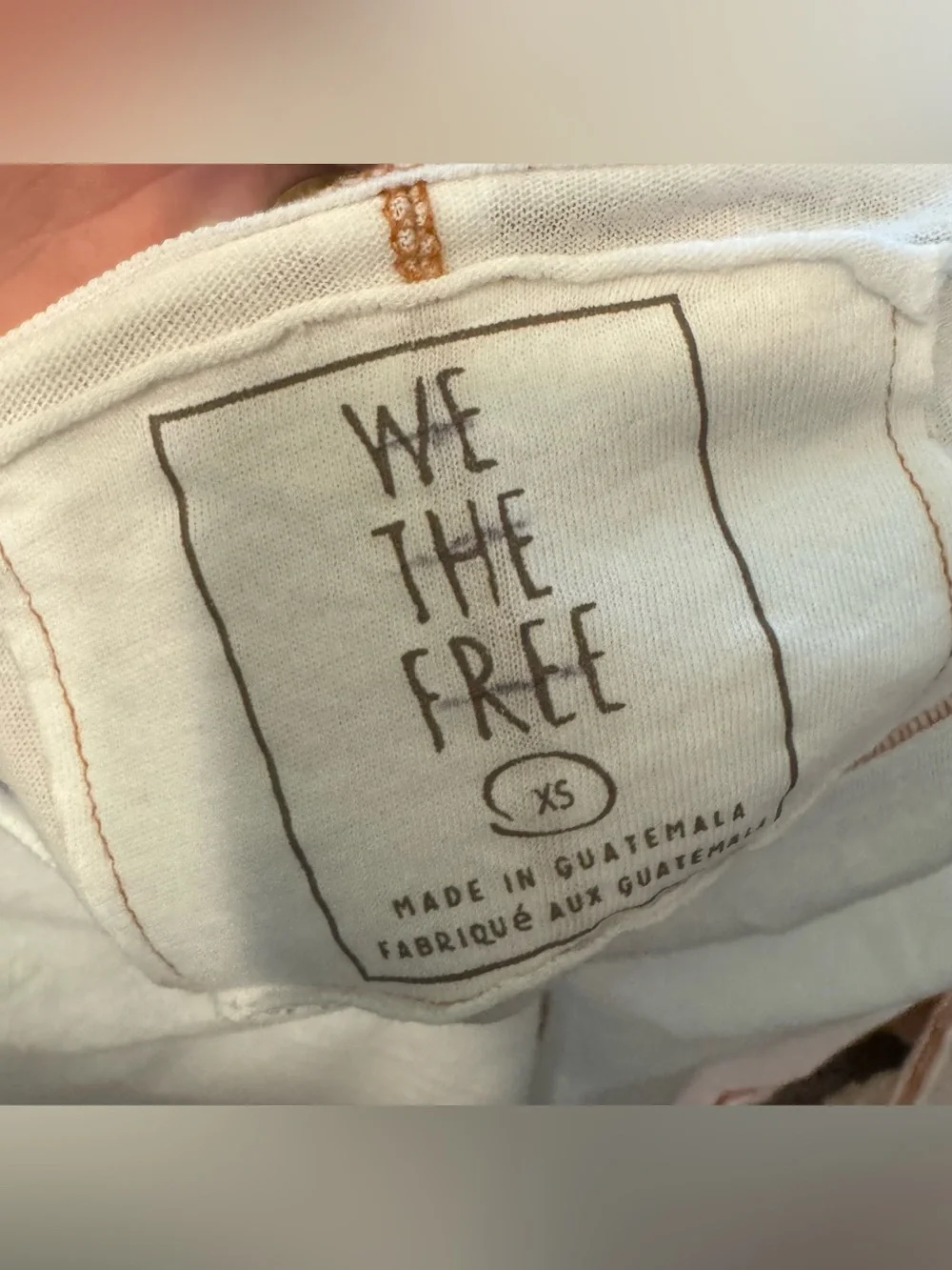 NWOT Free People We the Free Let It Roll Long Sleeve - ivory combo - XS, Small